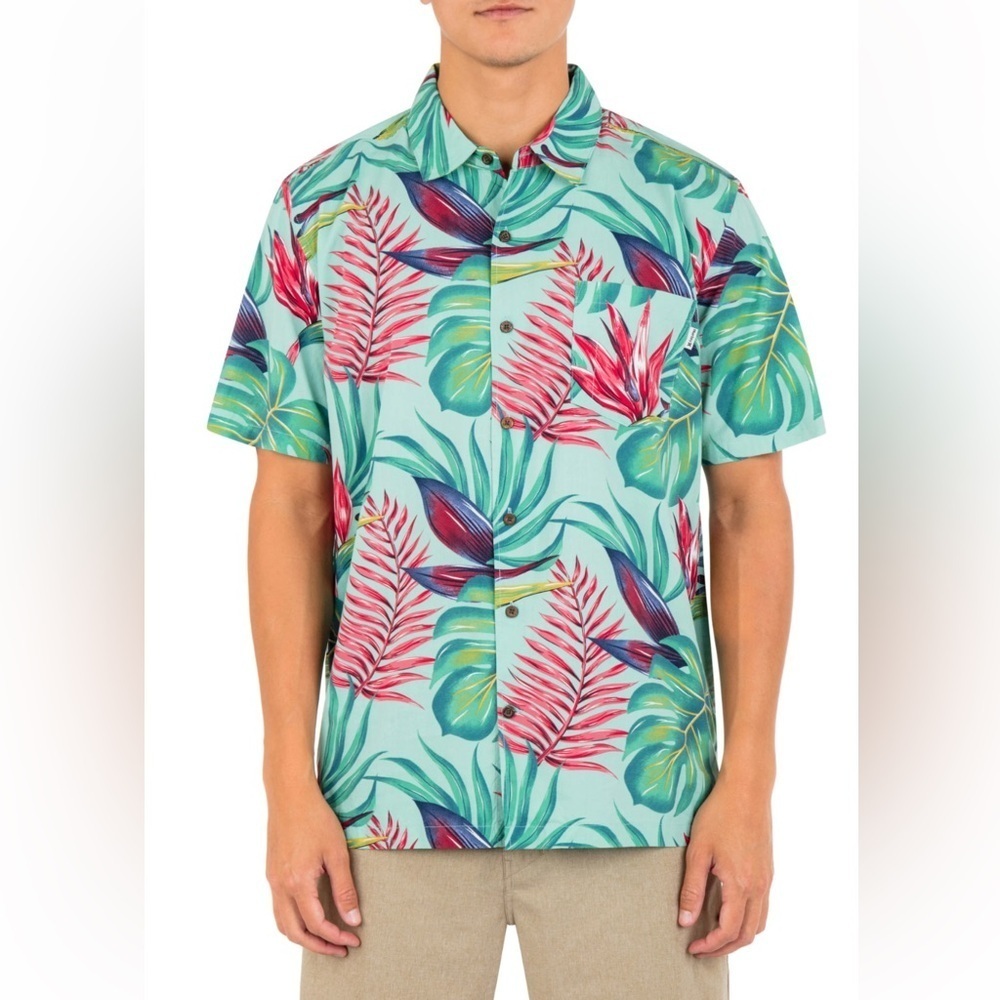 Hurley Rincon Floral Short Sleeve Button Up Shirt New WithTags Small Hawaiian